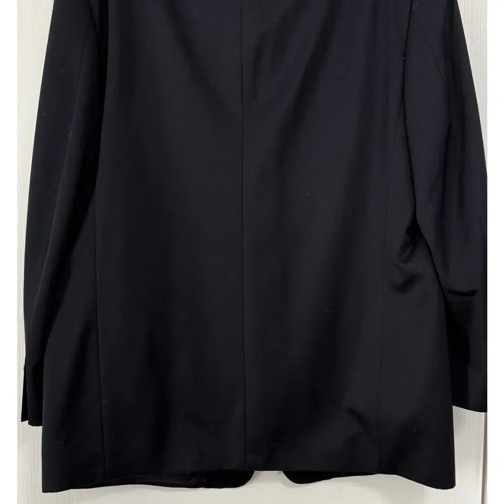 Murano Italy Men's Navy 100%Wool Super 100's Sportscoat Blazer Size 48R